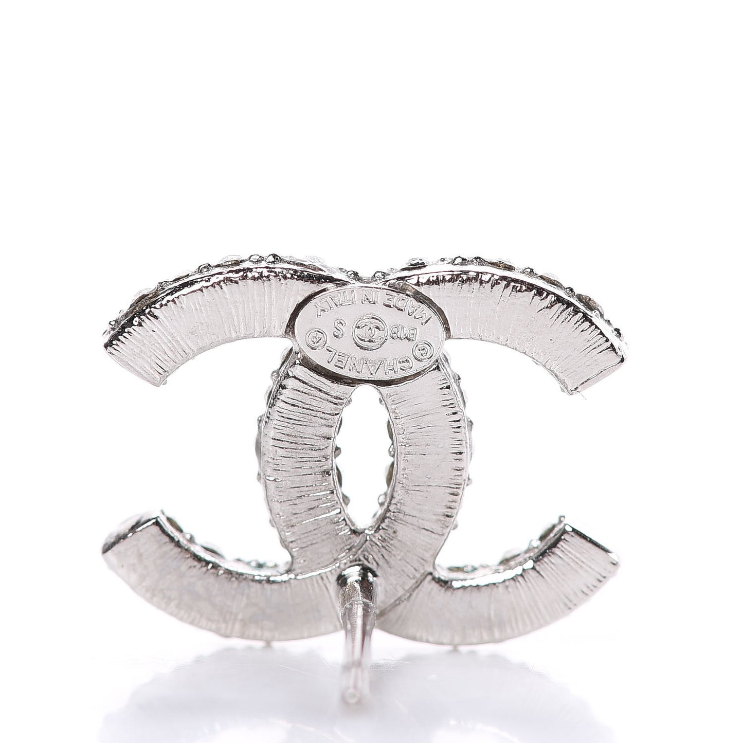 Crystal CC Earrings Silver