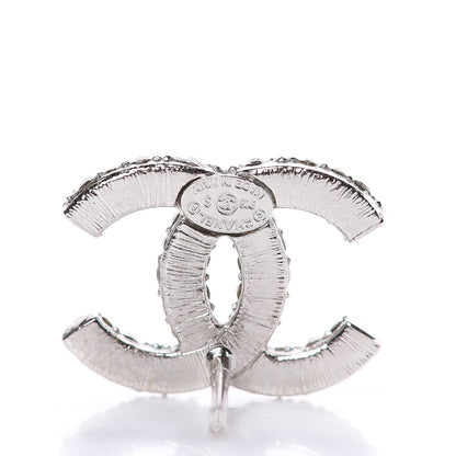 Chanel Crystal CC Earrings Silver 3 of 5