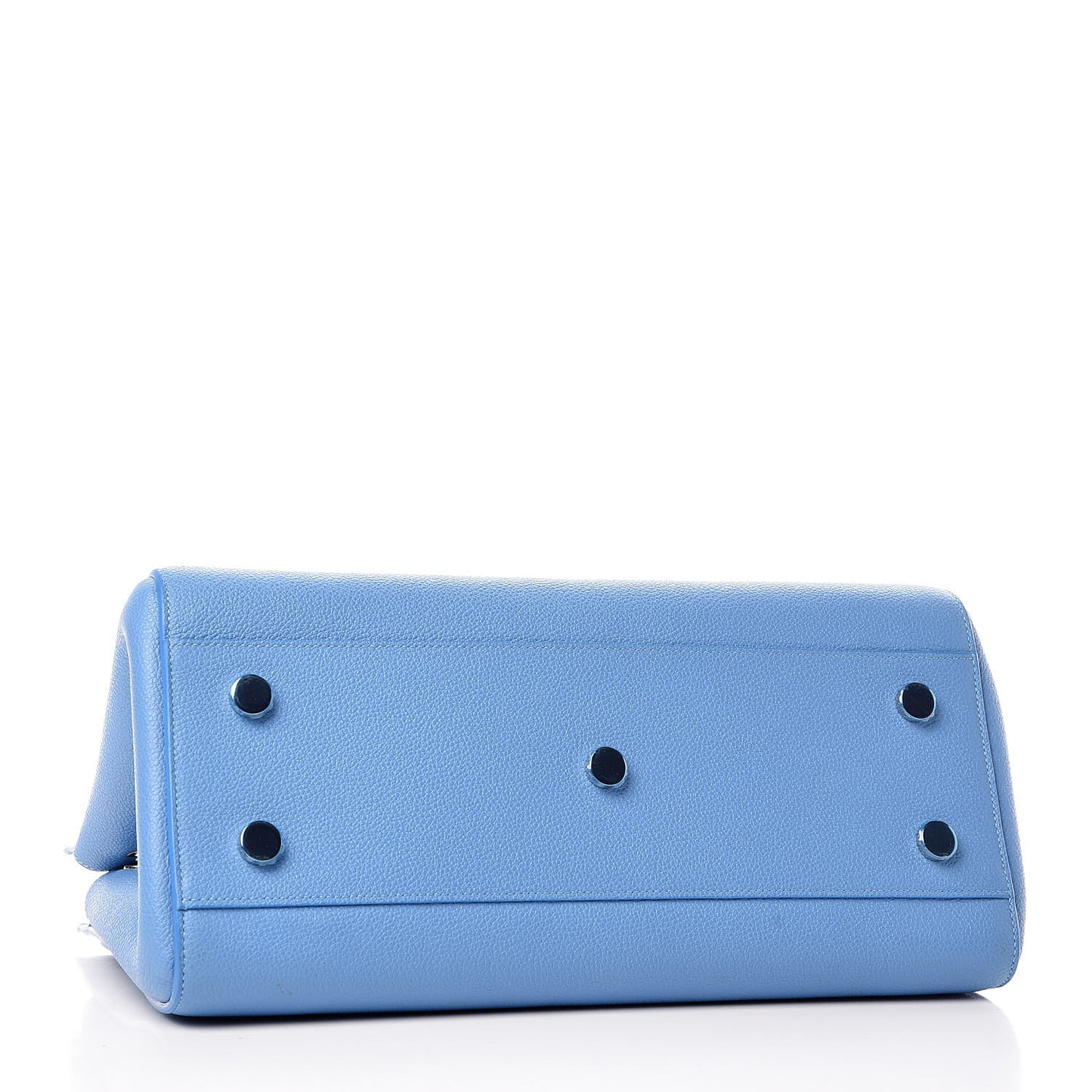 Grained Calfskin Small Rive Gauche Cabas Blue Clair