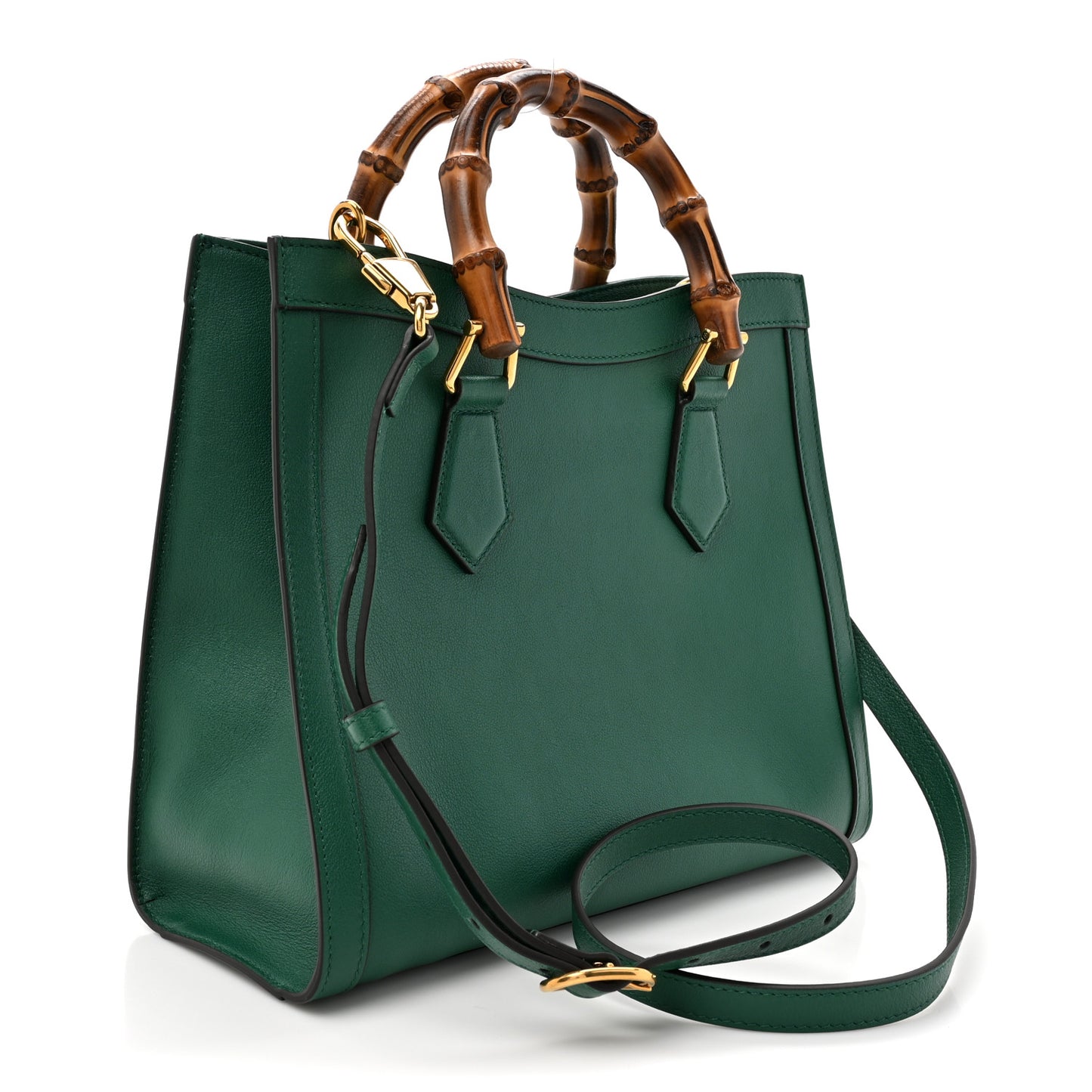 Wonka Grain Calfskin Small Diana Tote Bag Green Yellow Fluo