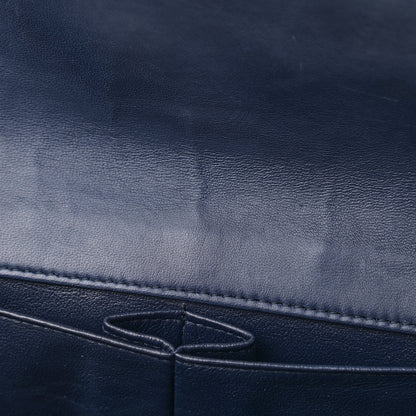 Chanel Distressed Patent Quilted East West Flap Navy Blue 15 of 15