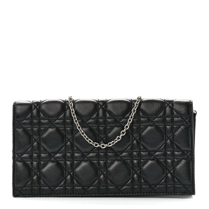 Christian Dior Lambskin Cannage Lady Dior Convertible Clutch Black 1 of 11