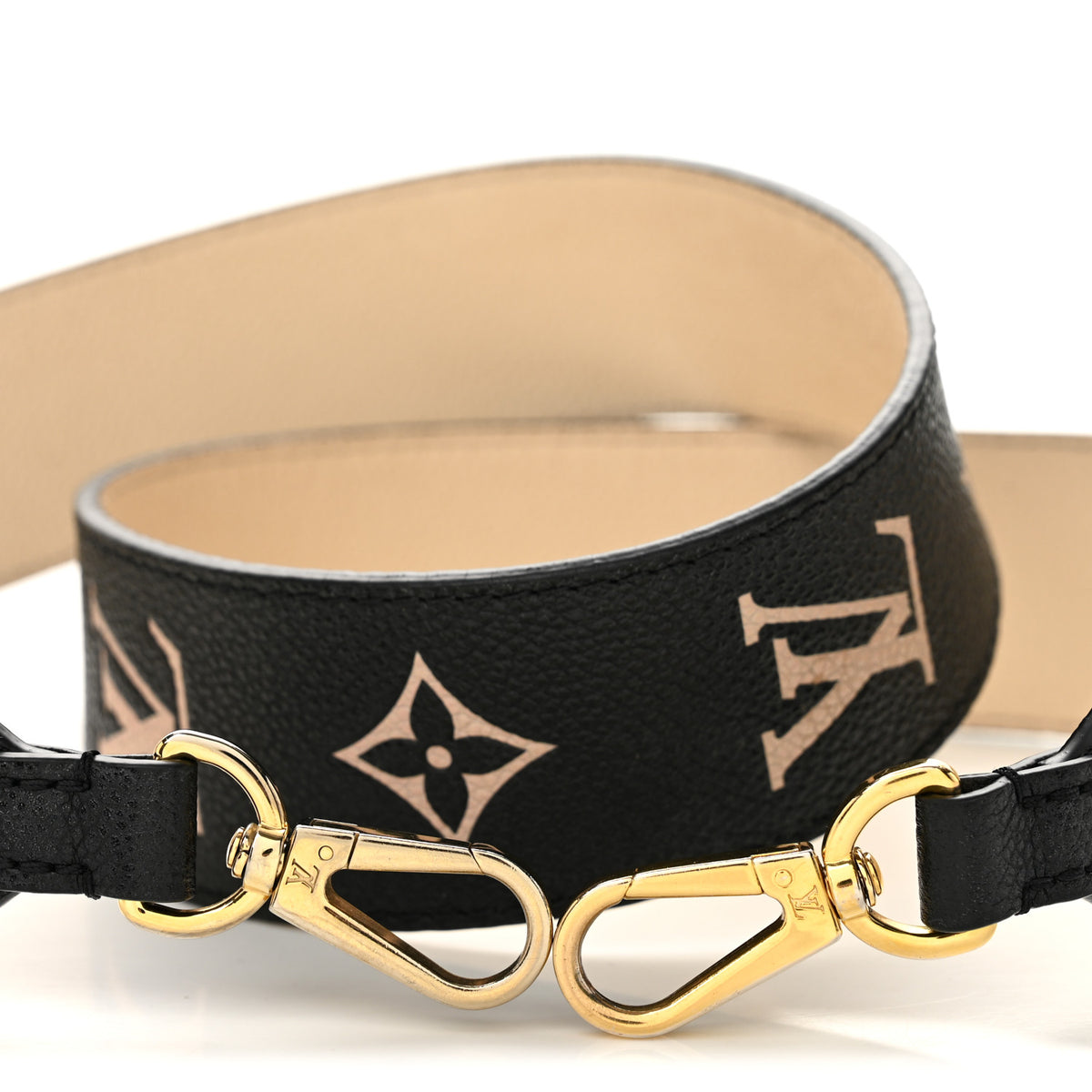 Empreinte Monogram Bandouliere Shoulder Strap Black Beige