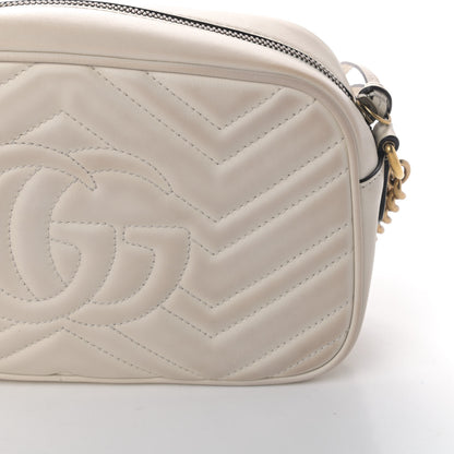 Gucci Calfskin Matelasse Small GG Marmont Chain Shoulder Bag White 7 of 7