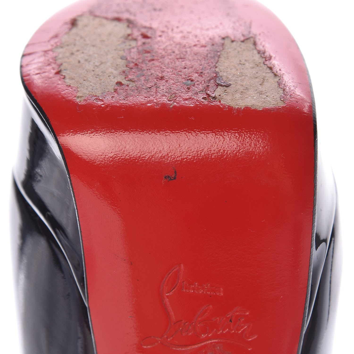 Christian Louboutin Patent Lady Peep 150 Pumps 38.5 Black 14 of 17
