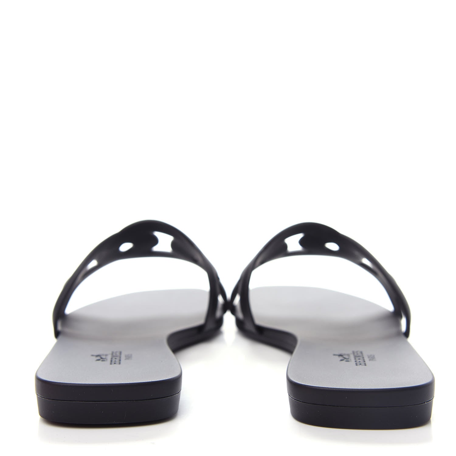 Hermes Rubber Aloha Sandals 37 Black 7 of 11