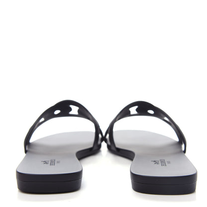 Hermes Rubber Aloha Sandals 37 Black 7 of 11