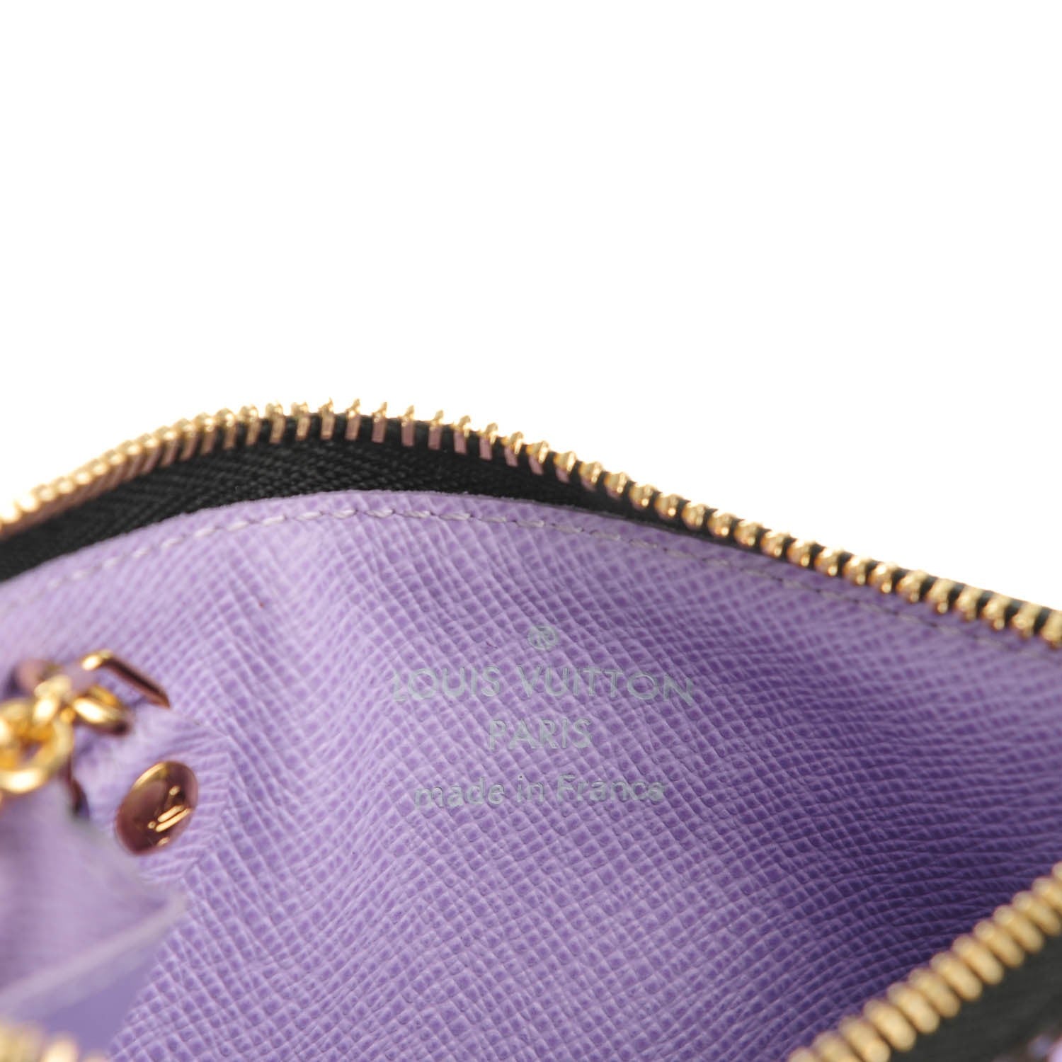 Louis Vuitton Monogram Multicolor Key Pouch Black Violet 6 of 7