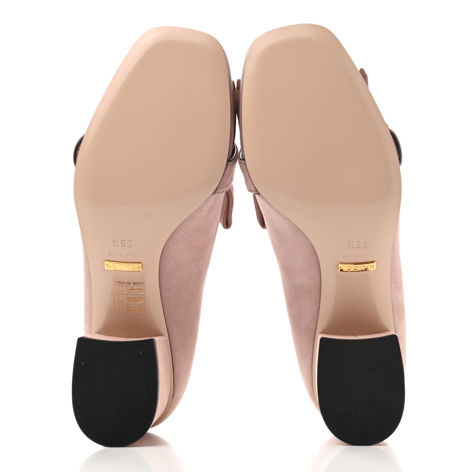 Gucci Kid Scamosciato GG Marmont Fringe 50mm Loafer Pumps 36.5 Crystal Pink 5 of 8