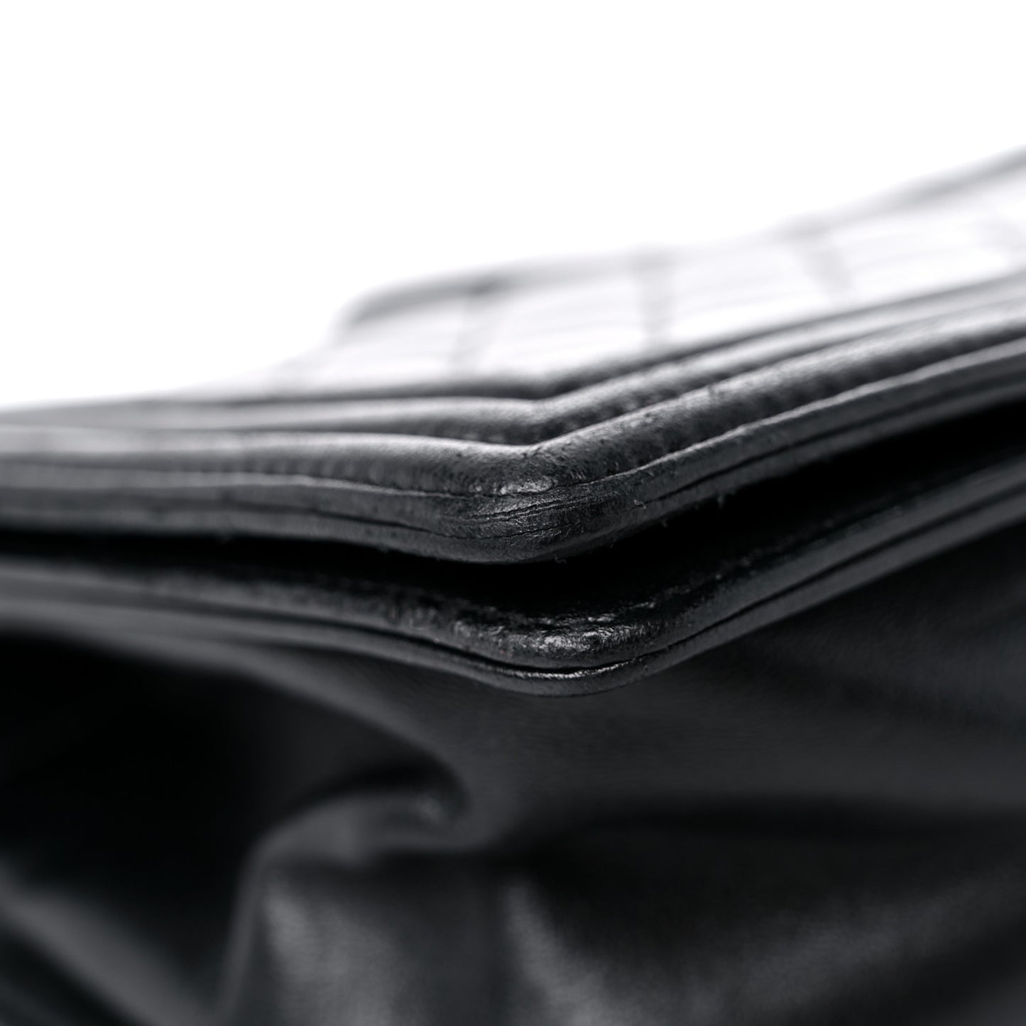 Lambskin Quilted Medium Boy Flap Black