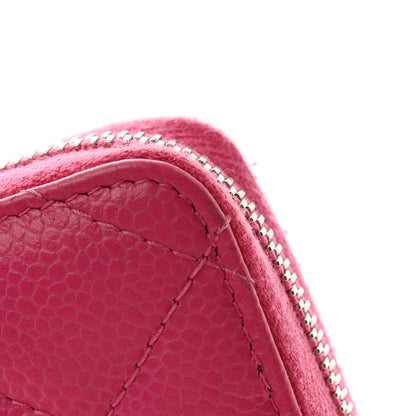 Chanel Caviar Quilted Small Zip Around Wallet Pink 13 of 13