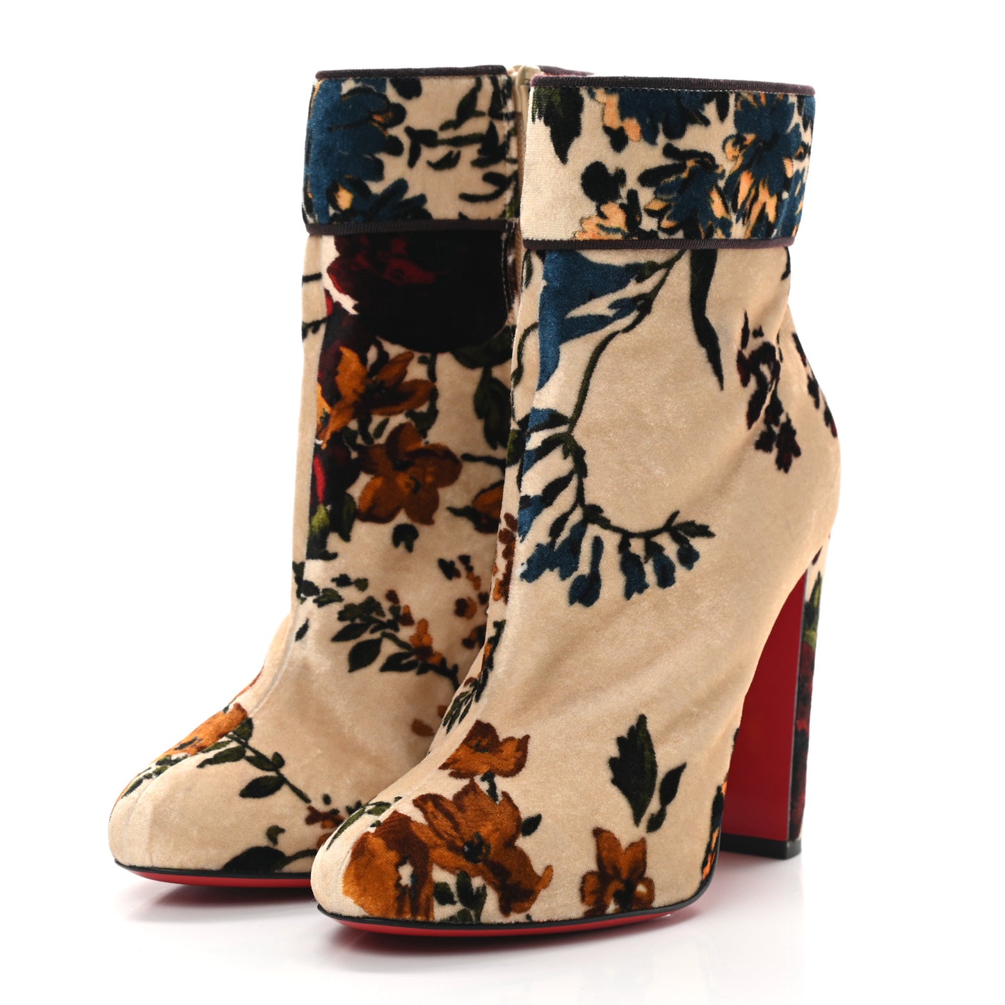 Veau Velours Moulamax 100 Booties 37.5 Nude Multi