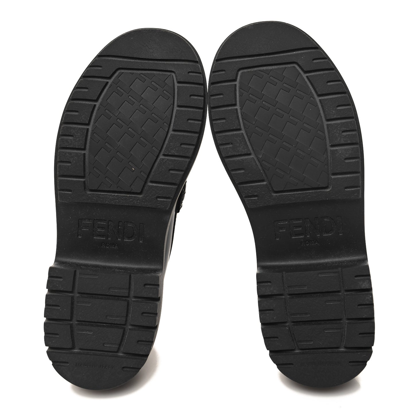 Vitello Abrasivato Fendigraphy 50mm Loafers 37 Black