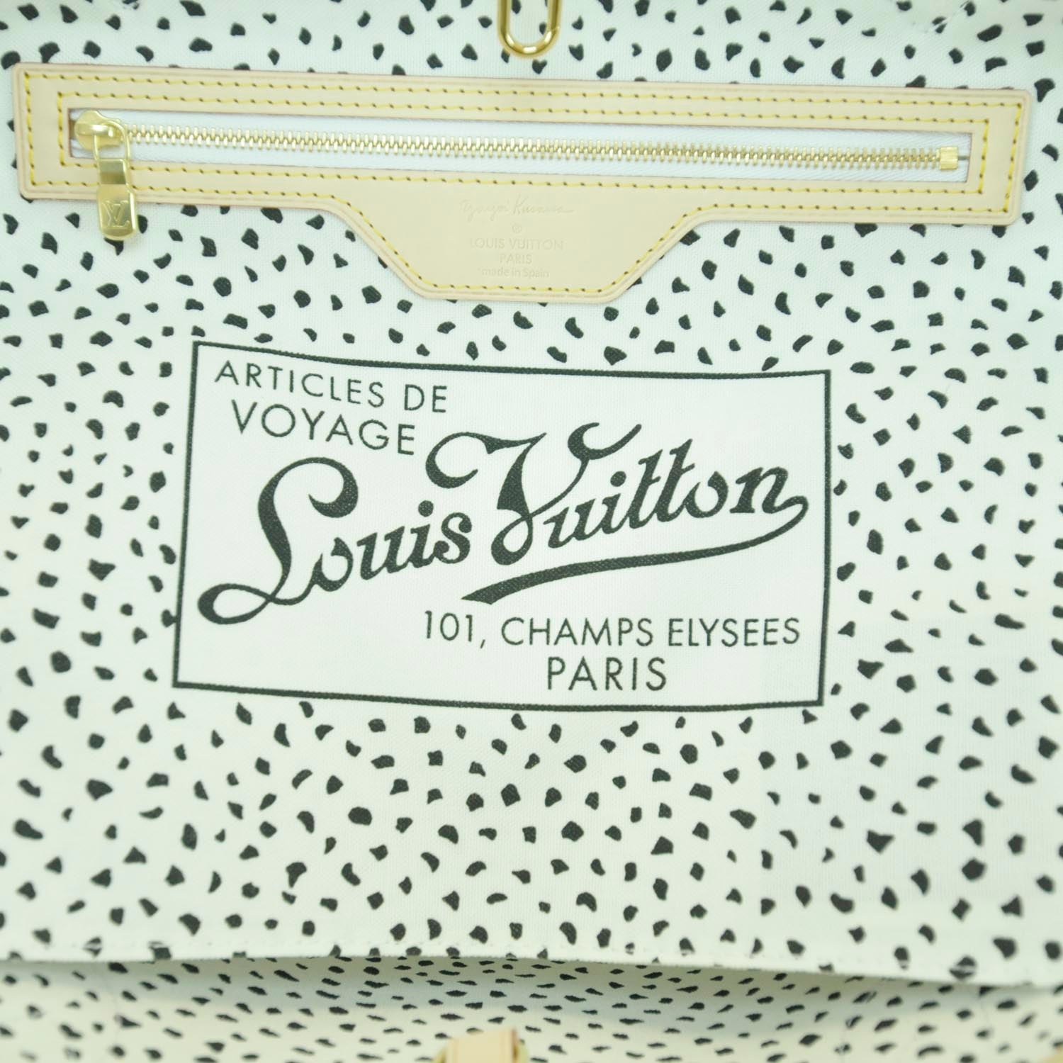 Louis Vuitton Monogram Kusama Waves Neverfull MM White 8 of 10