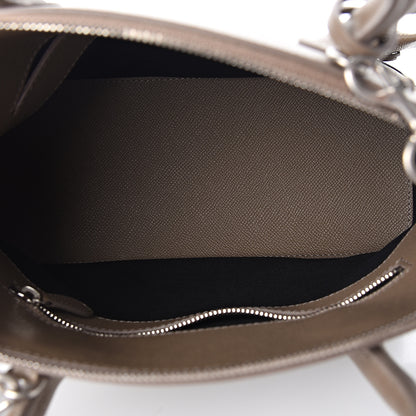 Balenciaga Signature Grained Calfskin Logo S Ville Top Handle Bag Mink Grey White 4 of 9