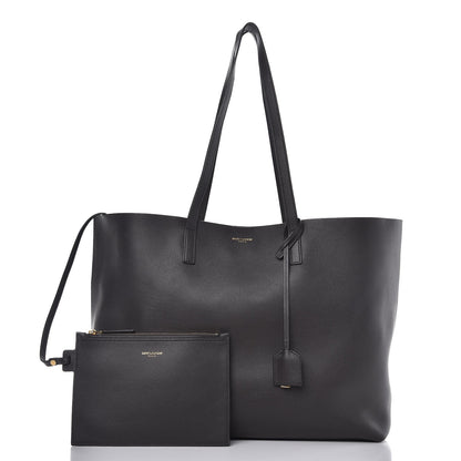Saint Laurent Calfskin Large Shopping Tote Dark Grey 3 of 8