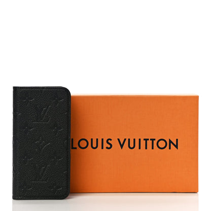 Louis Vuitton Empreinte iPhone X/XS Folio Case Black 13 of 13