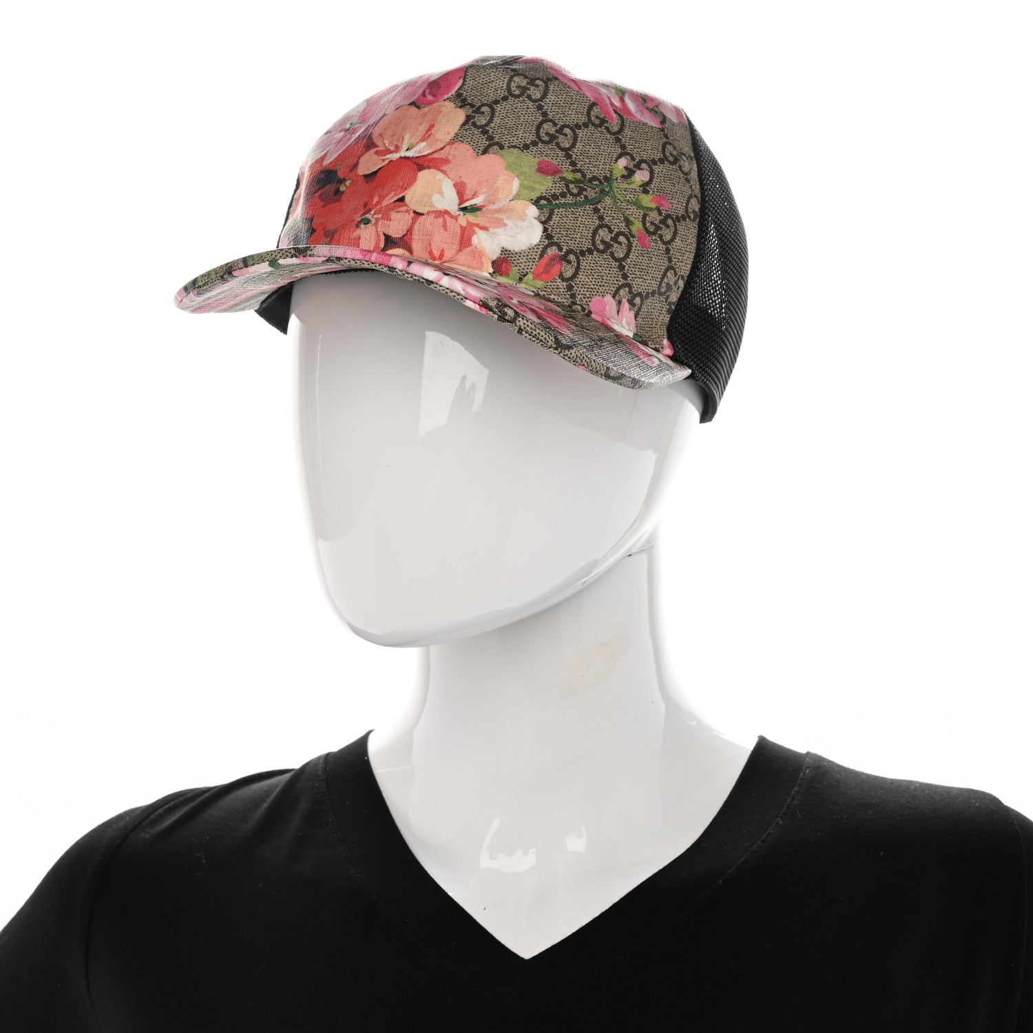 Gucci GG Supreme Monogram Blooms Baseball Hat M Beige Multicolor 2 of 11