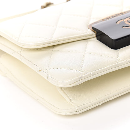 Chanel Sheepskin Quilted Mini Beauty Lock Flap White 8 of 11