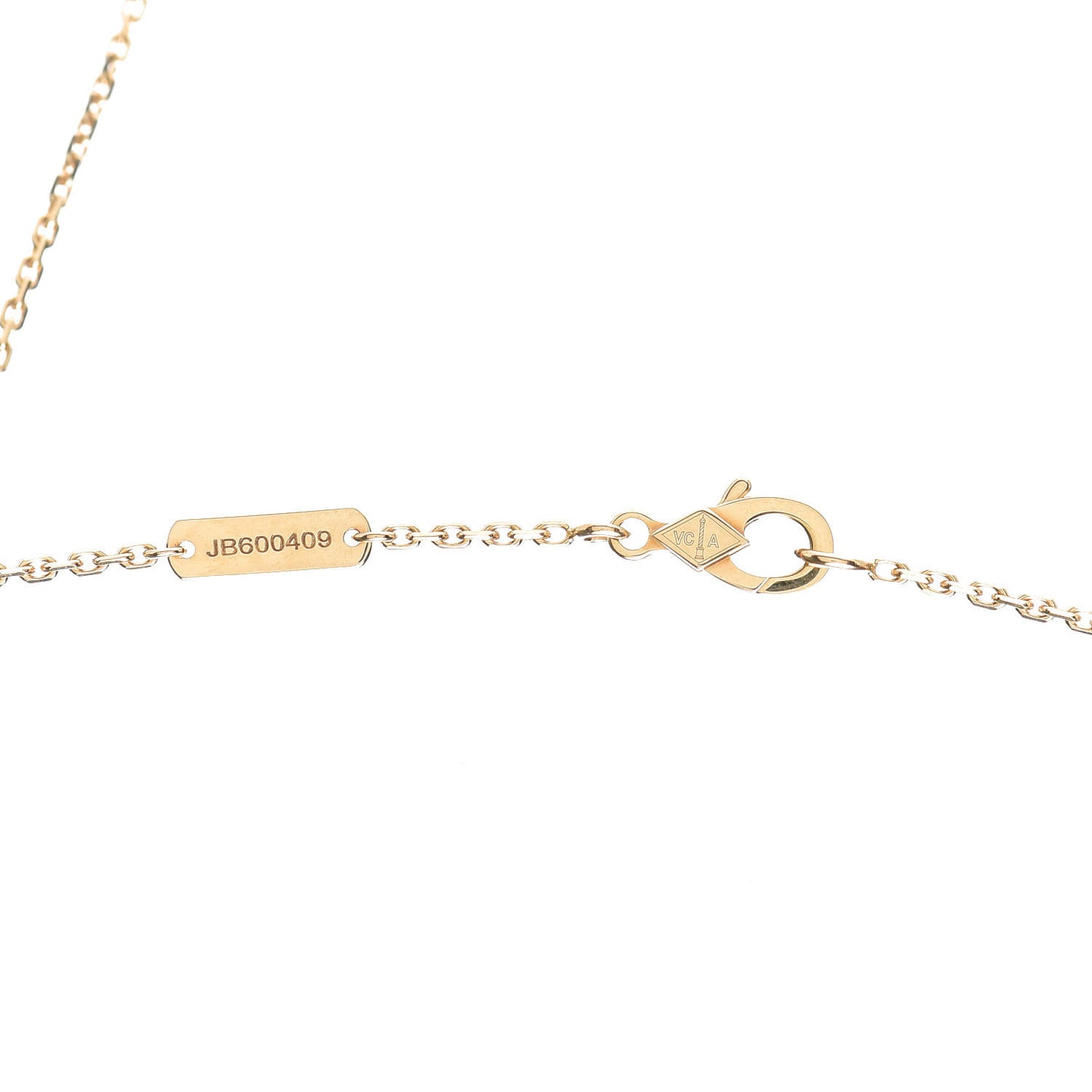18K Yellow Gold Carnelian Vintage Alhambra Pendant Necklace