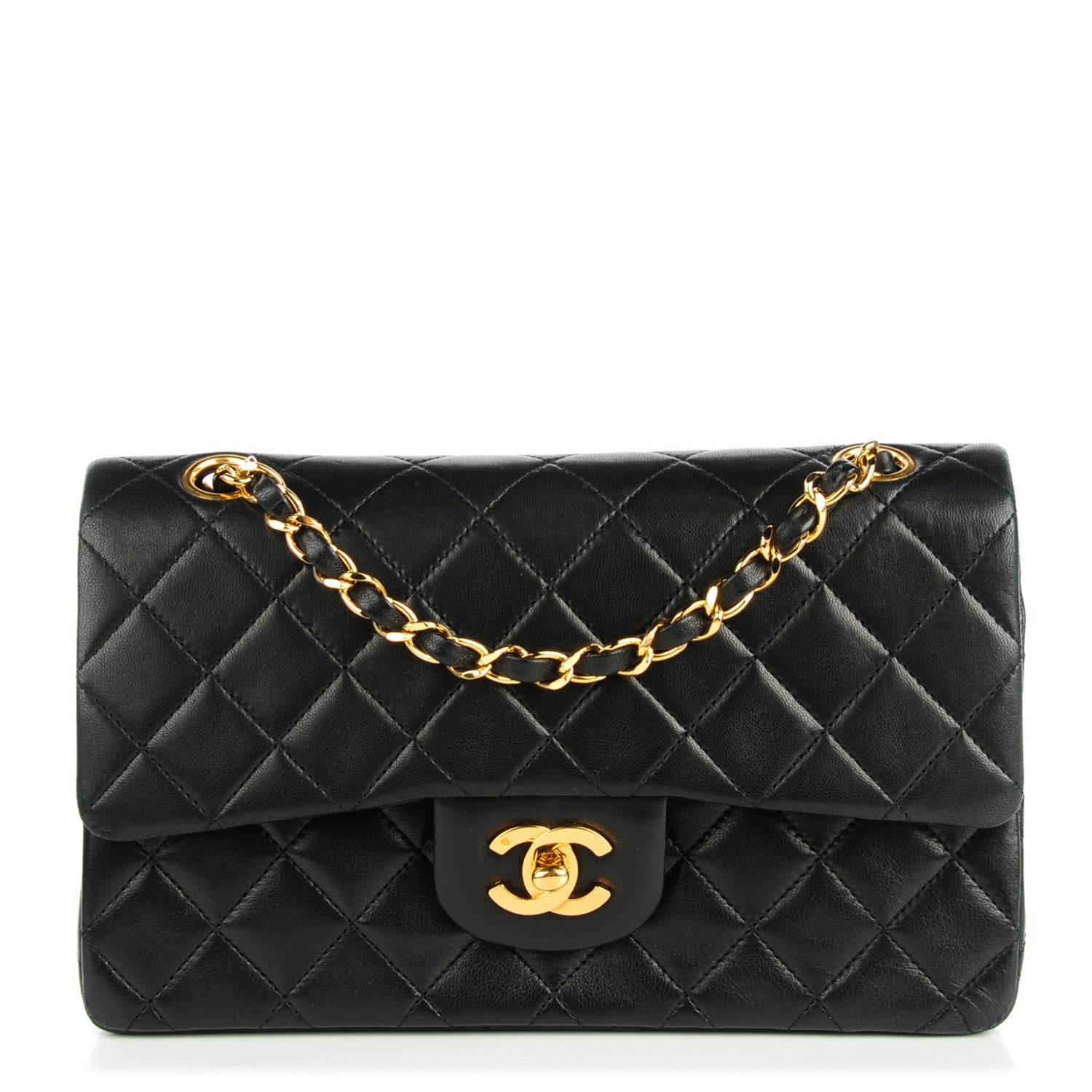Chanel Lambskin Quilted Small Double Flap Black 1 of 7