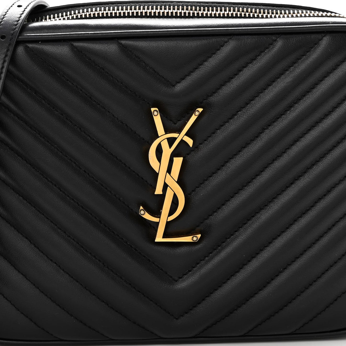 Calfskin Matelasse Monogram Lou Camera Bag Black