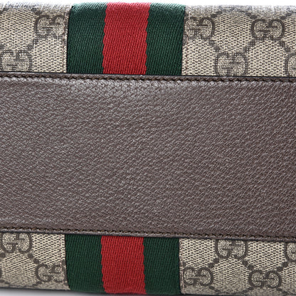 Gucci GG Supreme Monogram Web Medium Ophidia Boston Brown 10 of 11