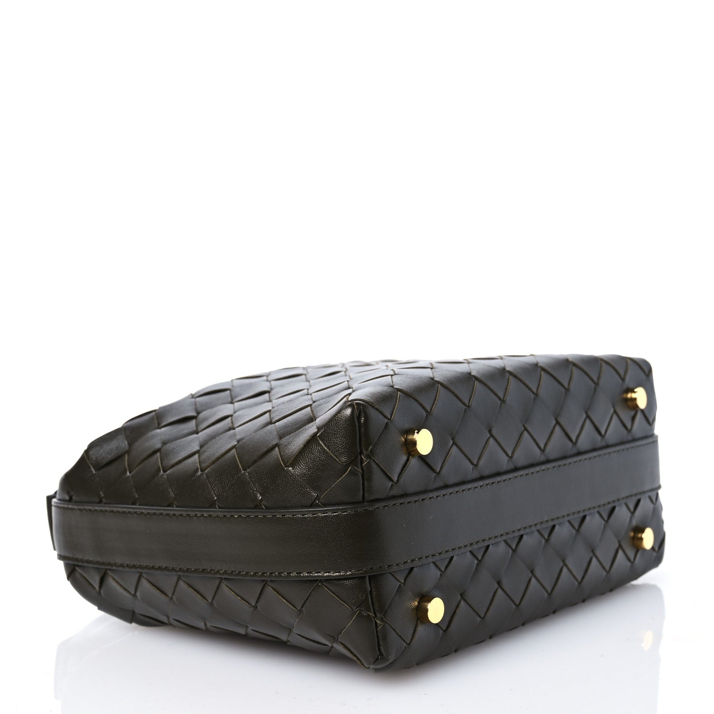 Calfskin Nappa Intrecciato Mini Wallace Kaki
