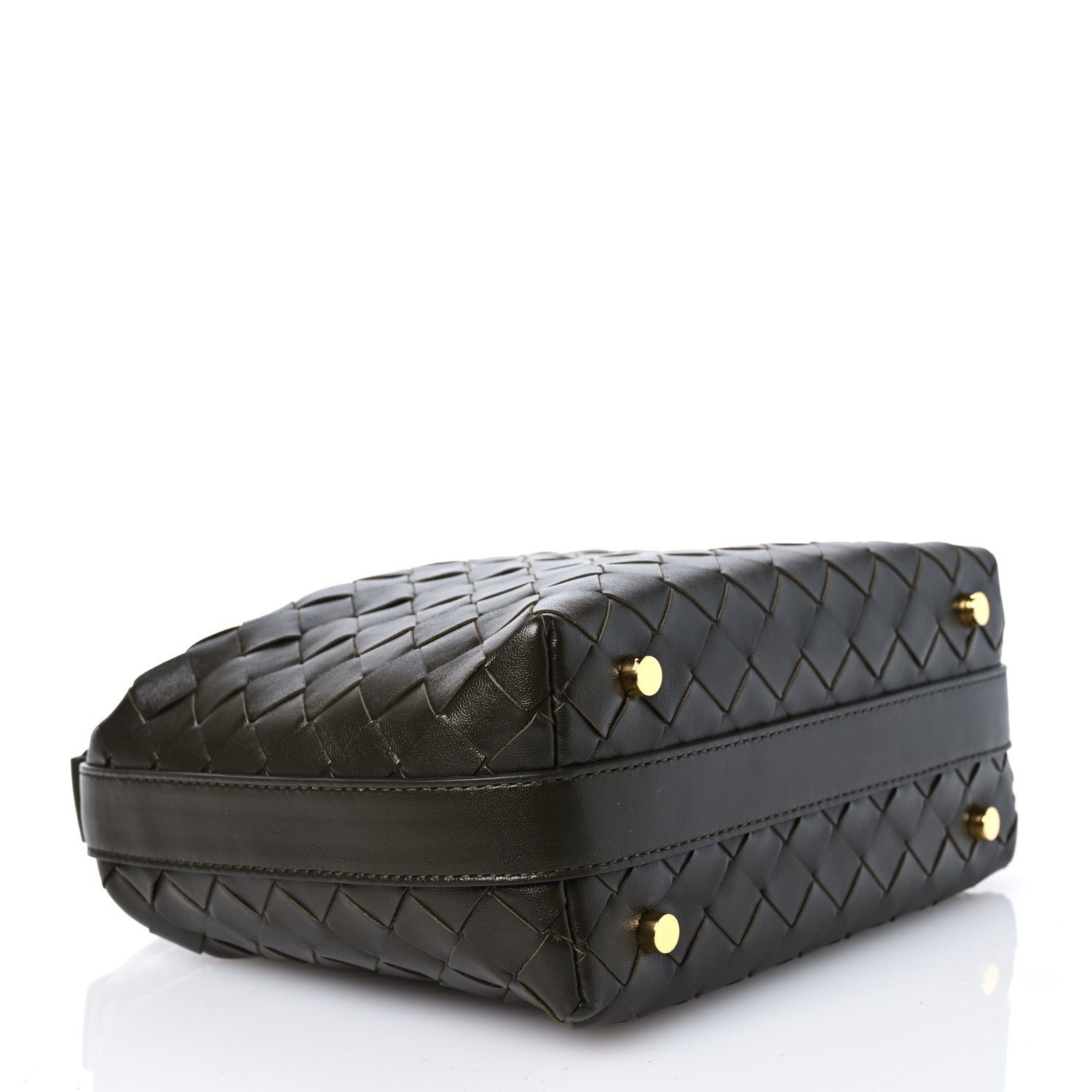 Bottega Veneta Calfskin Nappa Intrecciato Mini Wallace Kaki 4 of 12