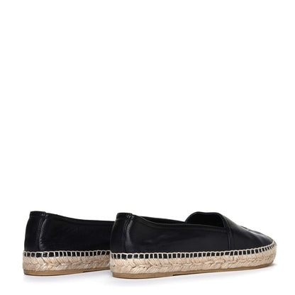 Saint Laurent Lambskin Monogram Espadrilles 37 Black 5 of 12