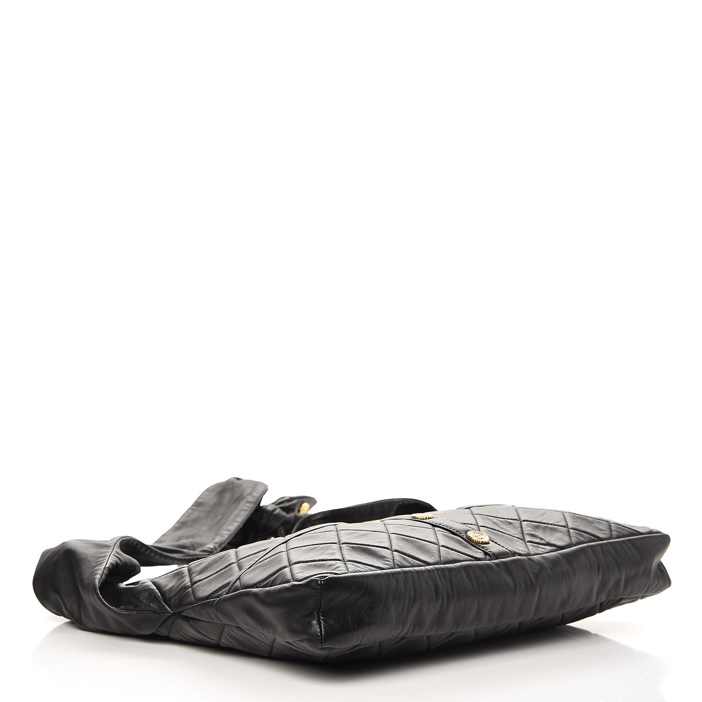 Lambskin Quilted Large Girl Bag Black