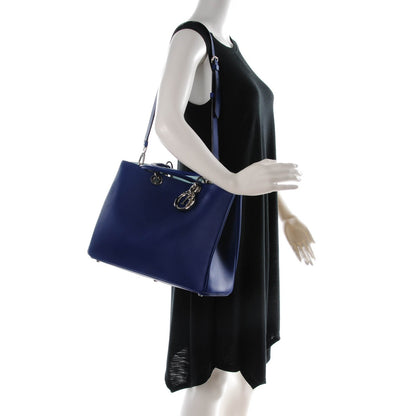 Christian Dior Smooth Calfskin Large Diorissimo Bag Navy Blue 2 of 10