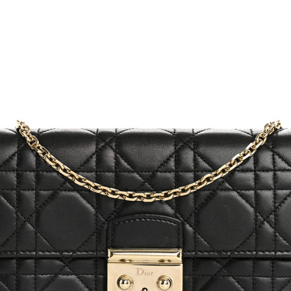 Christian Dior Lambskin Cannage Miss Dior Chain Wallet Black 8 of 15
