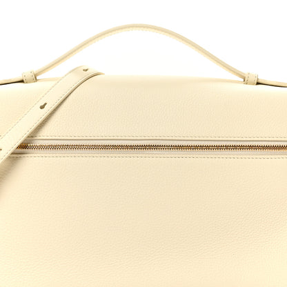 Loro Piana Grained Calfskin L27 Extra Pocket Pouch Whisper White 7 of 9