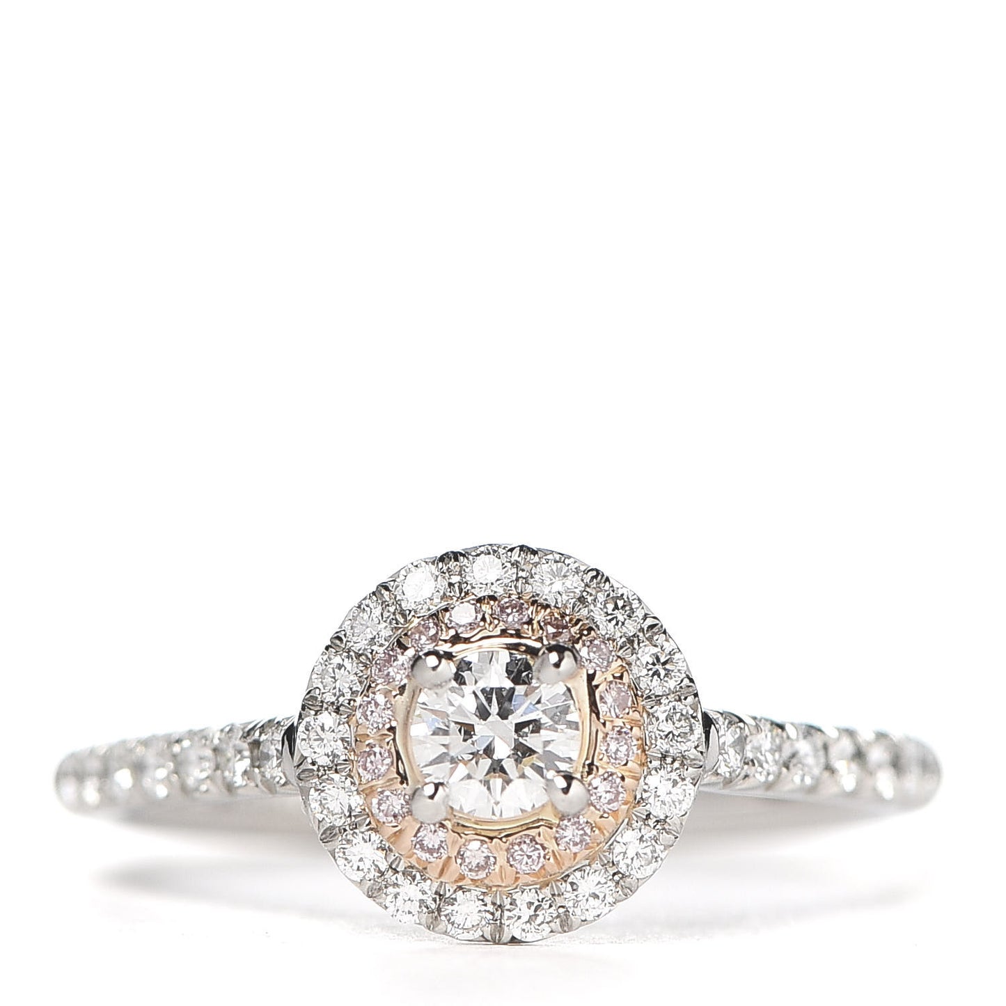 Platinum 18K Rose Gold Diamond Soleste Engagement Ring 49 5