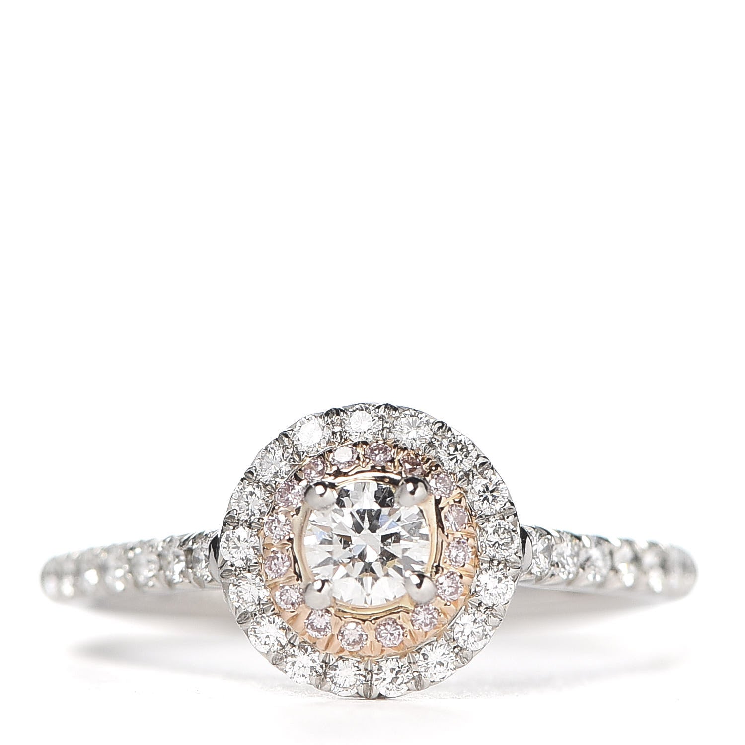 Tiffany Platinum 18K Rose Gold Diamond Soleste Engagement Ring 49 5 1 of 5