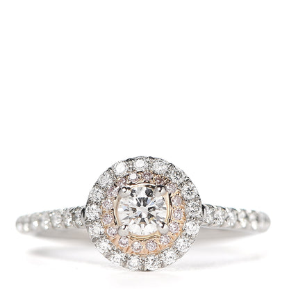 Tiffany Platinum 18K Rose Gold Diamond Soleste Engagement Ring 49 5 1 of 5