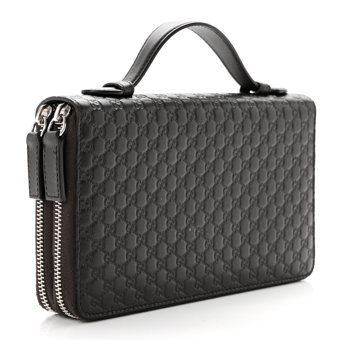Microguccissima Zip Around Top Handle Travel Wallet Testa di Moro