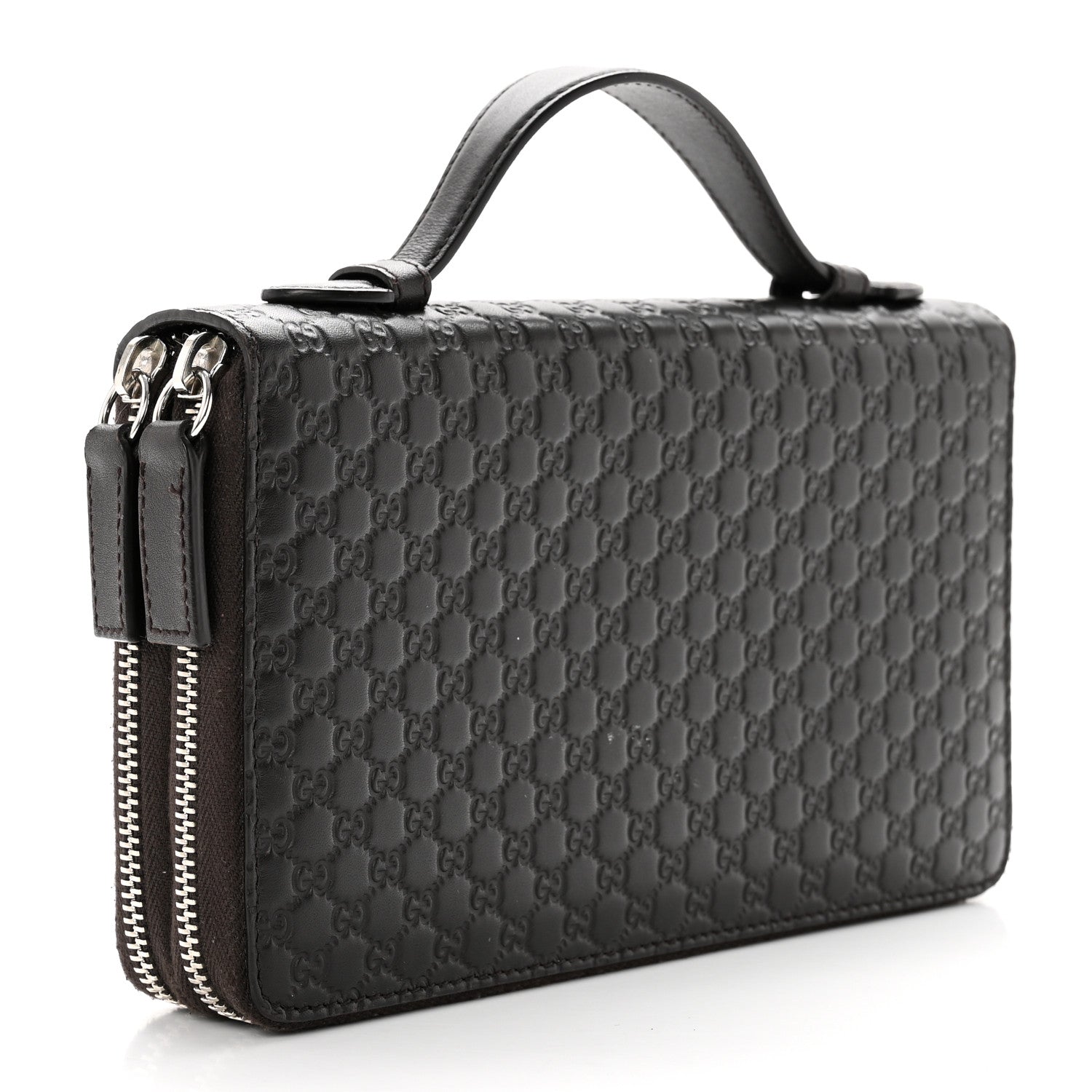 Gucci Microguccissima Zip Around Top Handle Travel Wallet Testa di Moro 3 of 7