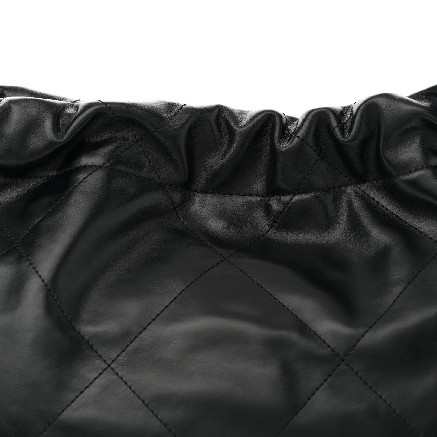 Shiny Calfskin Quilted Small Chanel 22 Black