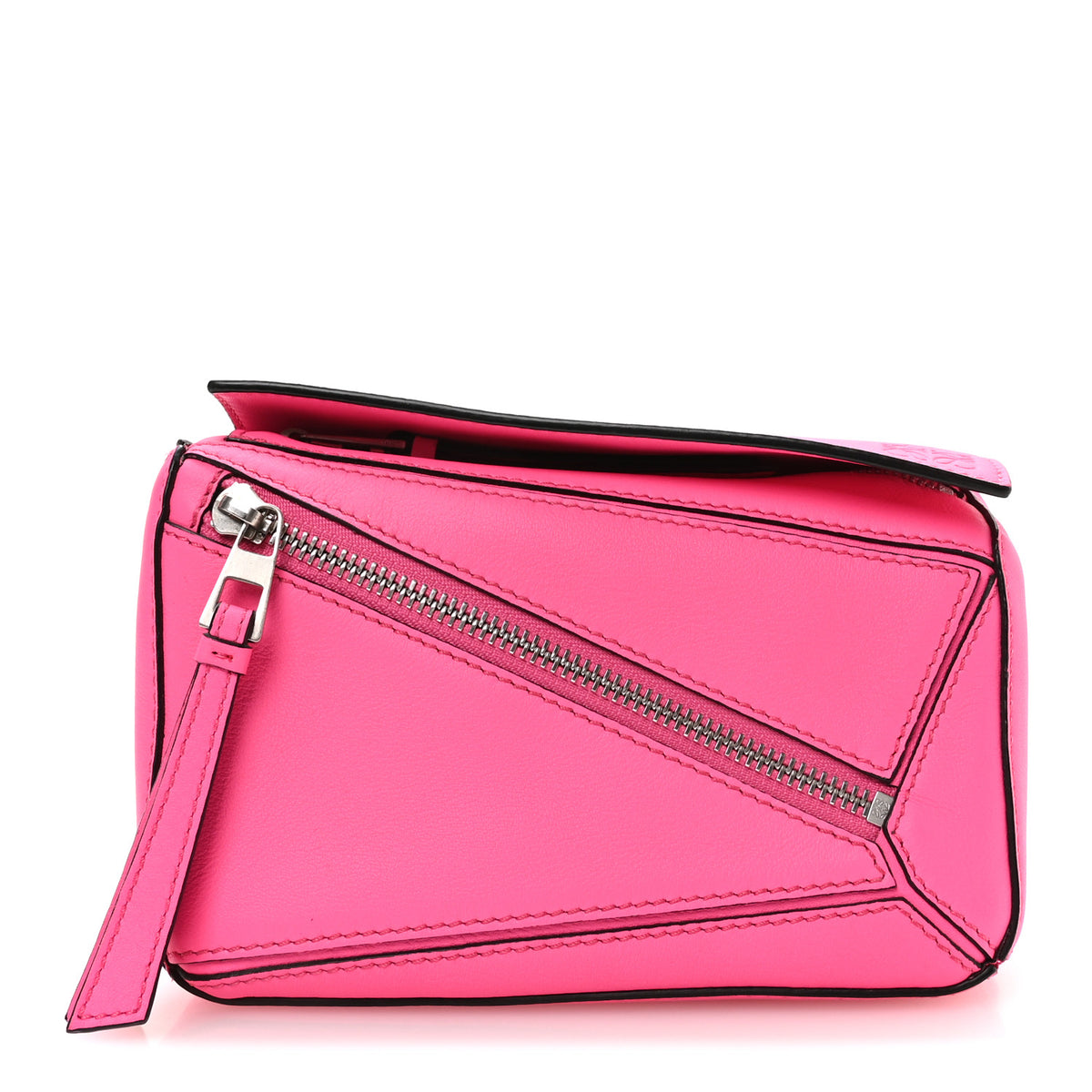 Loewe Calfskin Mini Puzzle Bumbag Neon Pink 1 of 10
