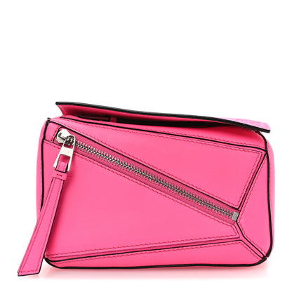 Loewe Calfskin Mini Puzzle Bumbag Neon Pink 1 of 10