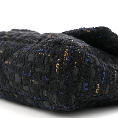 Chanel Tweed Quilted Medium Chanel 19 Flap Black Navy Gold 10 of 11