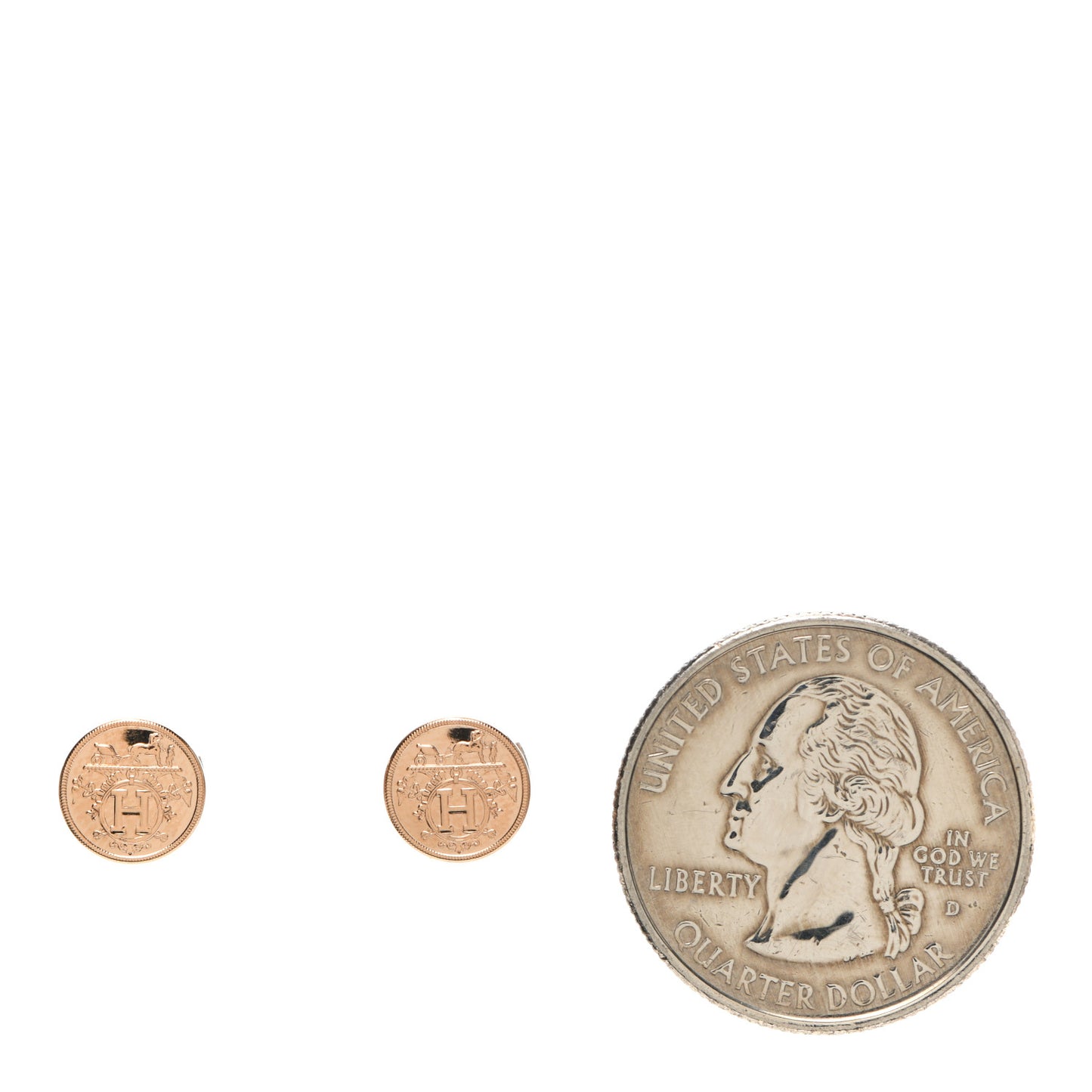18K Rose Gold TPM Ex-Libris Stud Earrings