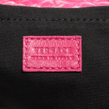 Versace Barocco Quilted Leather Vanitas Bowling Bag Fuchsia 6 of 10