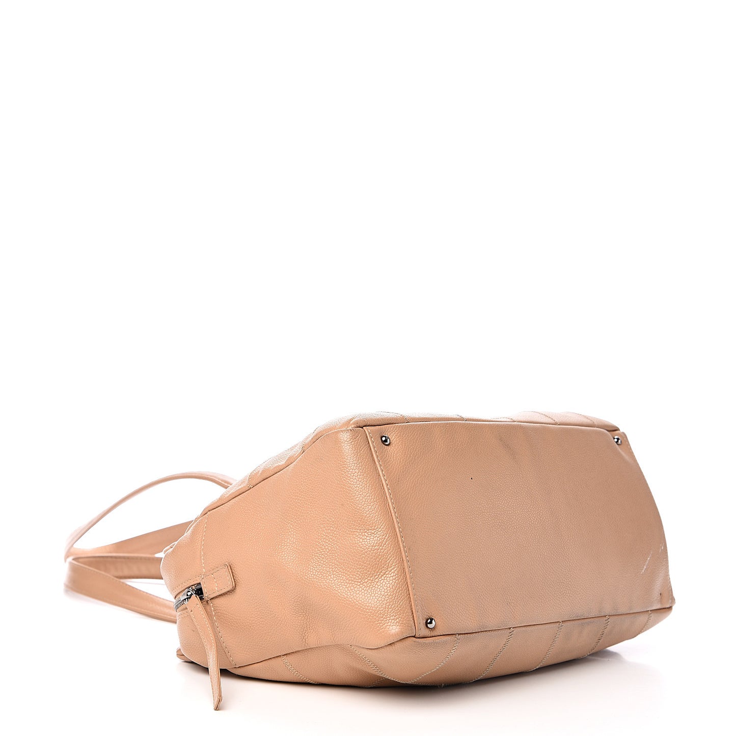 Caviar Square Stitched Tote Beige