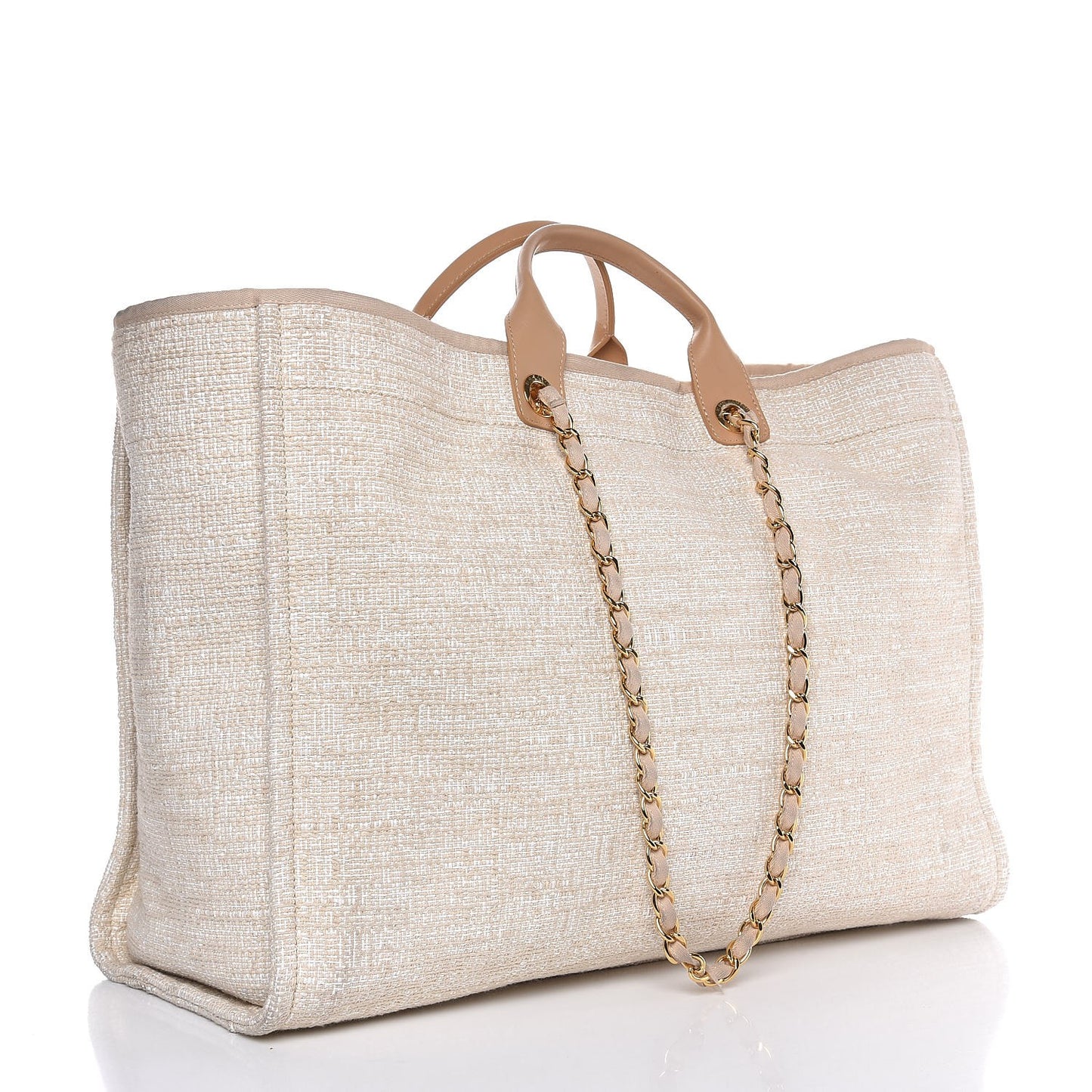 Canvas Extra Large Deauville Tote Light Beige
