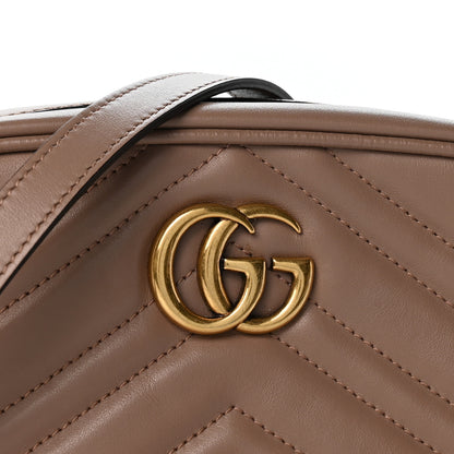Gucci Calfskin Matelasse Mini GG Marmont Chain Shoulder Bag Porcelain Rose 8 of 11
