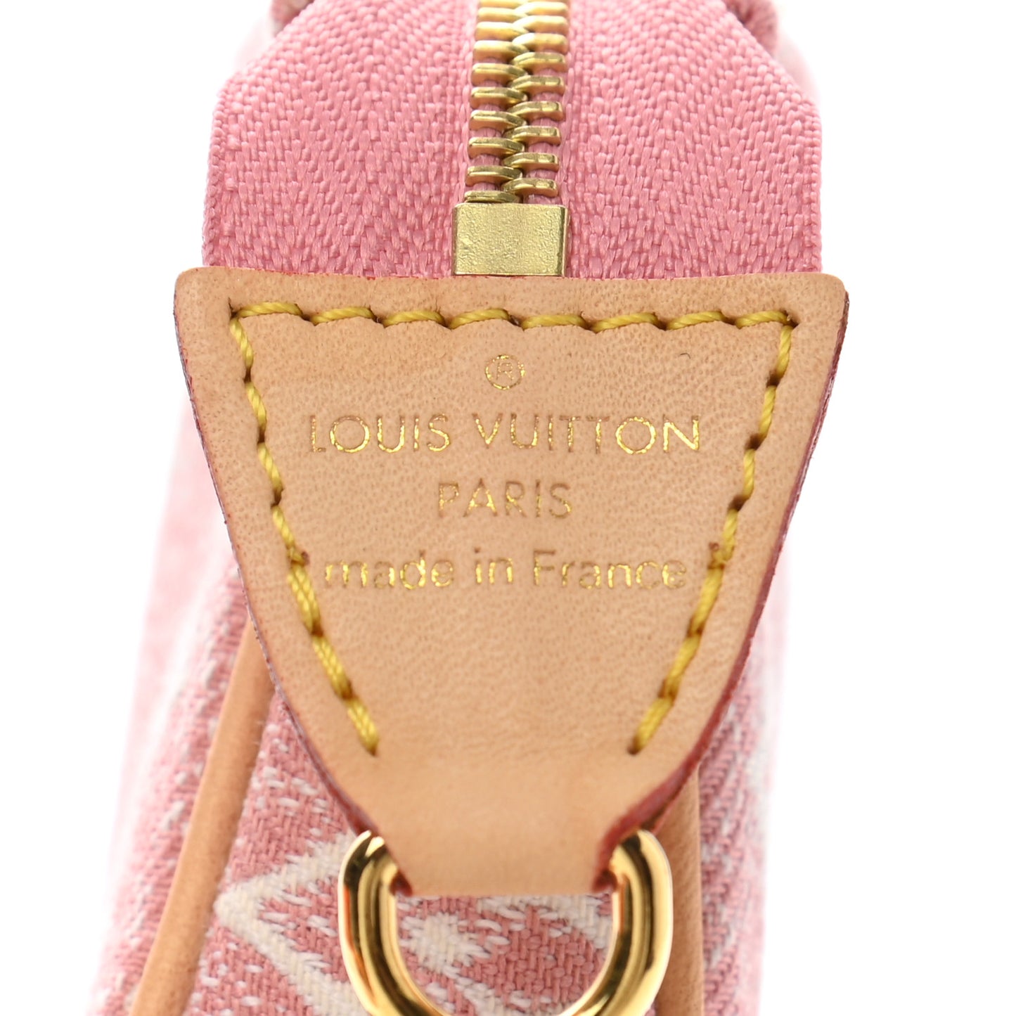 Denim Jacquard Monogram Micro Pochette Accessories Rose
