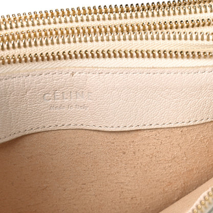 Celine Goatskin Large Trio Crossbody Bag White 8 of 14